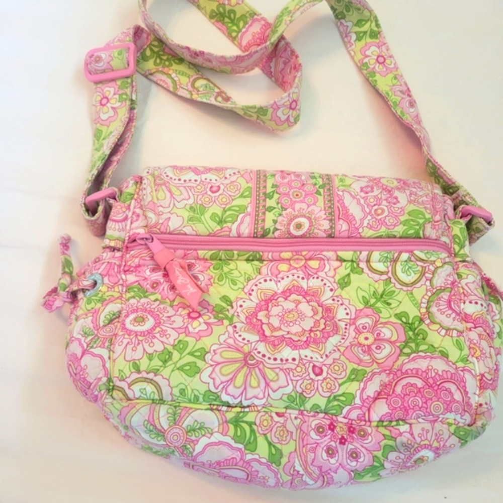 VERA BRADLEY Floral Pink and Green Women's Bag
